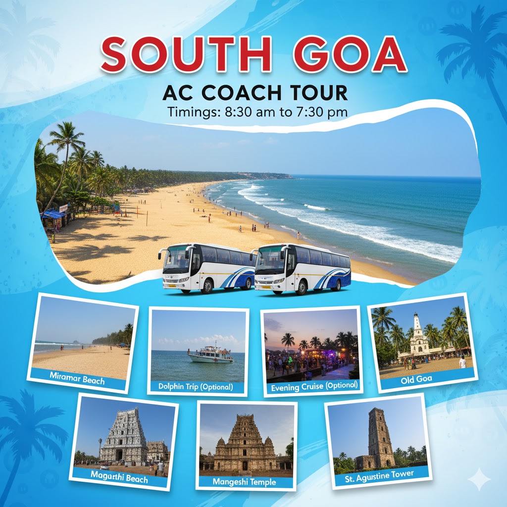 Spiritual & Scenic South Goa Tour by AC Coach