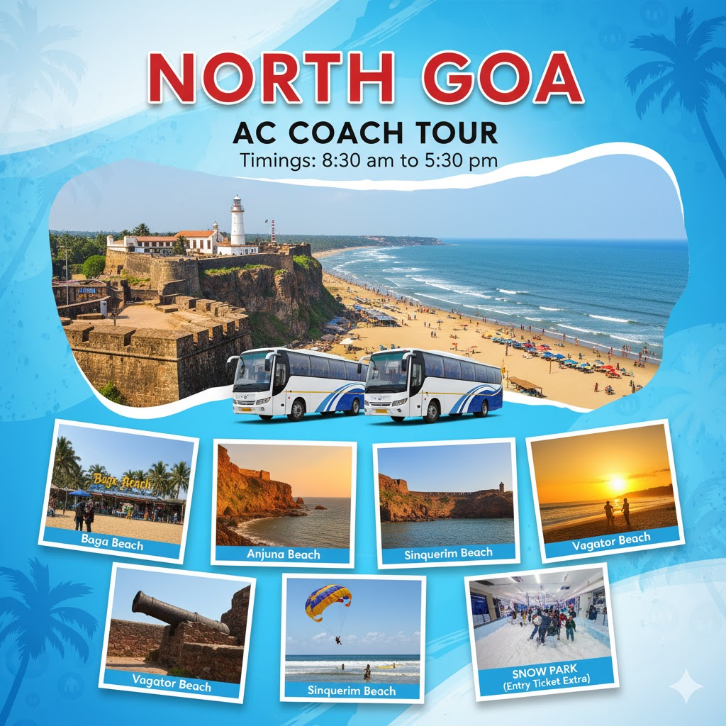 “Vibrant North Goa – Beach & Fort Sightseeing Tour”